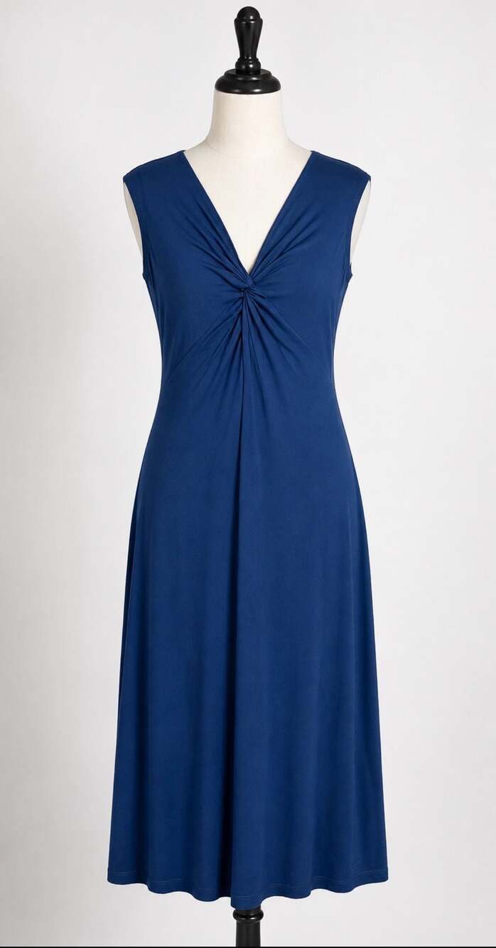 Patagonia Twist-Front Midi Dress Blue Women’s L Stretch